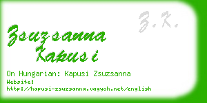 zsuzsanna kapusi business card